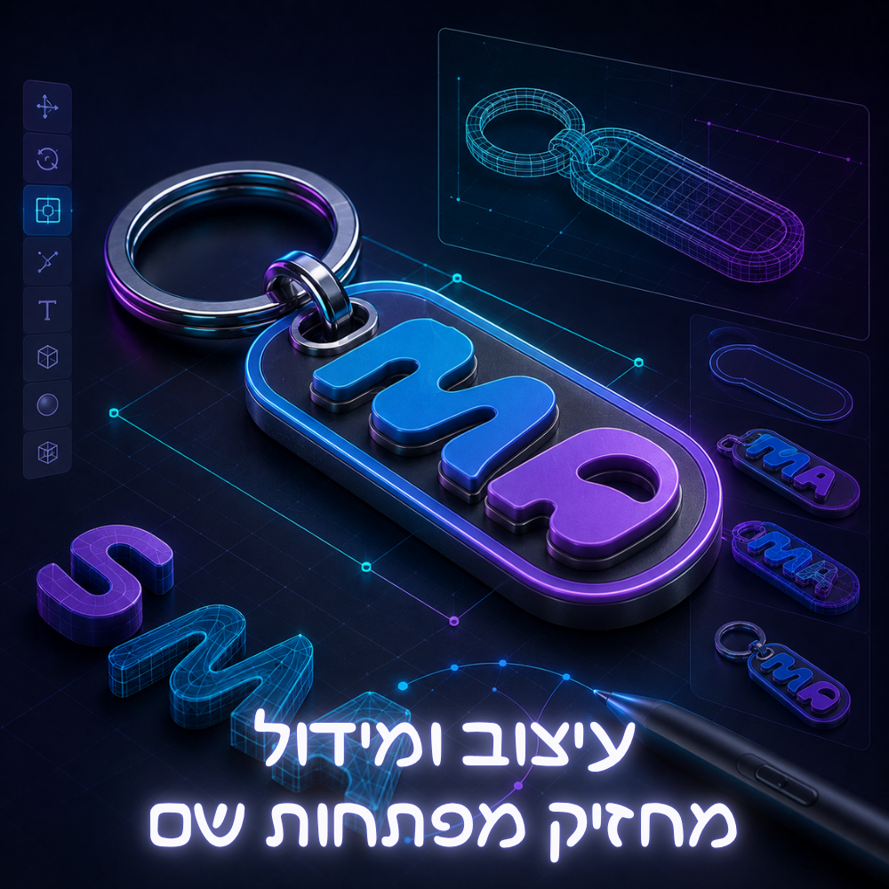 עיצוב מחזיק מפתחות שם פיקסל