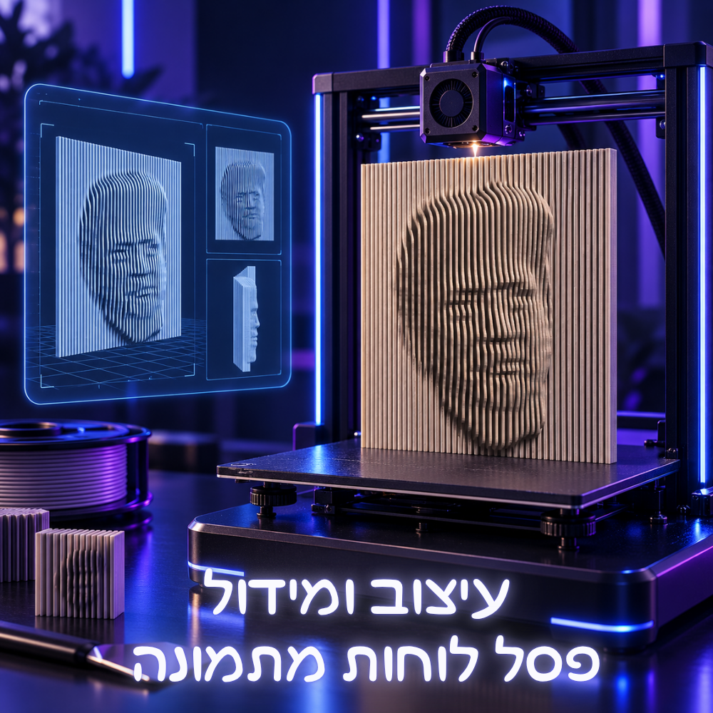 עיצוב ומידול פסל לוחות מתמונה פיקסל